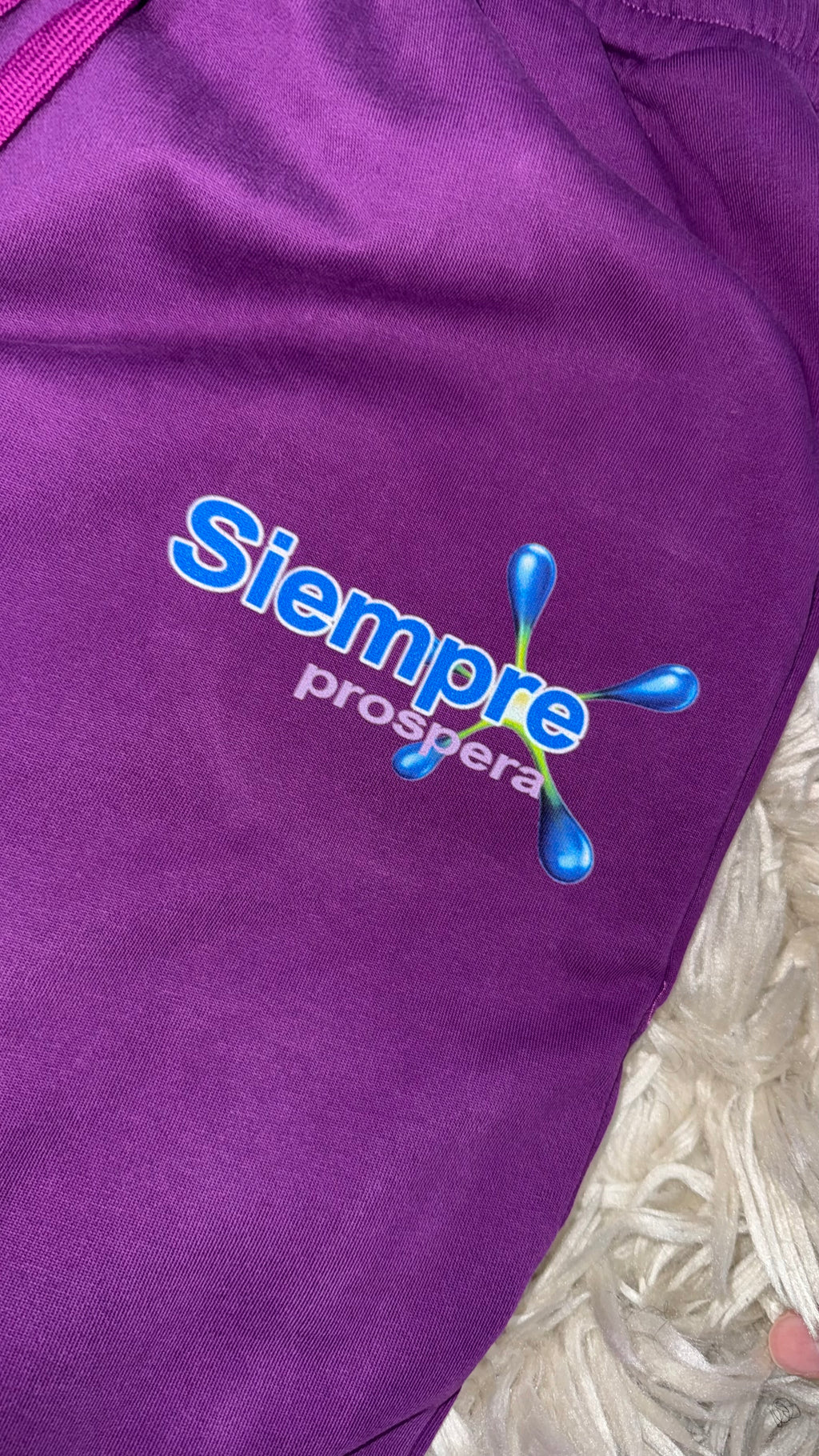 purple long shorts